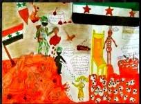 a-painting-by-elementary-school-girl-noran-who-was-reportedly-killed-in-the-syria-school-bombing-on-april-30