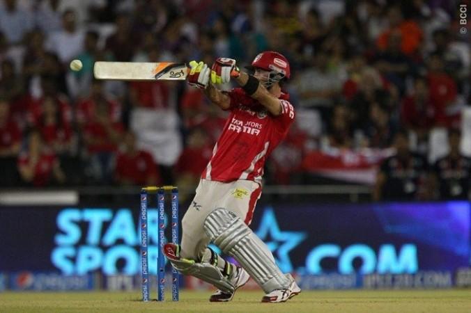 Kings XI Punjab slugger Glenn Maxwell plays a shot through the offside against CSK in their IPL 2014 game, 7 May. Ron Gaunt/IPL/SPORTZPICS Glenn Maxwell Kings XI Punjab