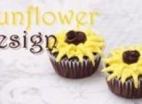sunflower-design-cupcake