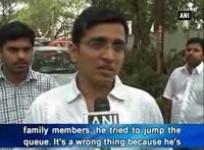 k-chiranjeevi-reprimanded-by-young-voter-in-hyderabad-for-jumping-the-queue