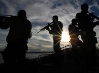 Blackwater troops in training/Reuters File
