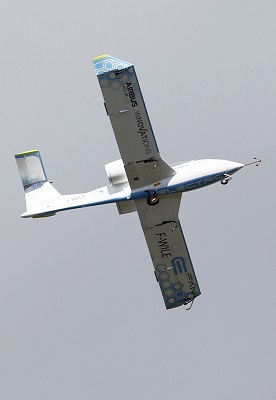 An E-Fan aircraft participates for its first public flight during the e-Aircraft Day at the Bordeaux Merignac airport
