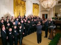 President Barack Obama and Vice-President Joe Biden honor law enforcing officials at the White House.