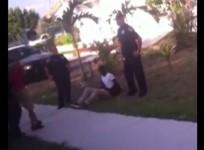 The sixth grader was handcuffed, choked and kicked by the officer.