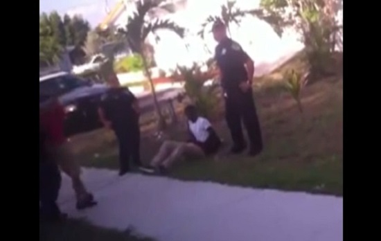 The sixth grader was handcuffed, choked and kicked by the officer.