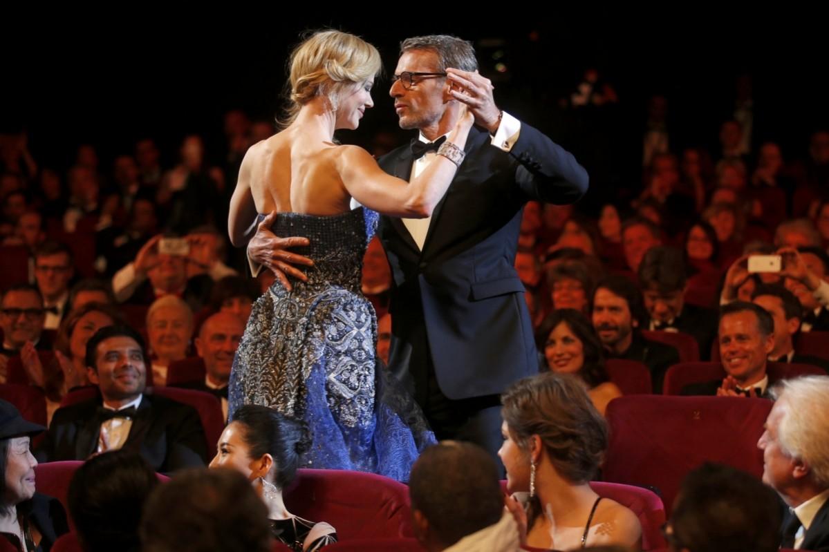 Uday Chopra with Master of Ceremony actor Lambert Wilson and Nicole Kidman during the opening ceremony of the 67th Cannes Film Festival Uday Chopra