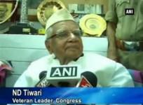Screenshot of ND Tiwari from ANI Video