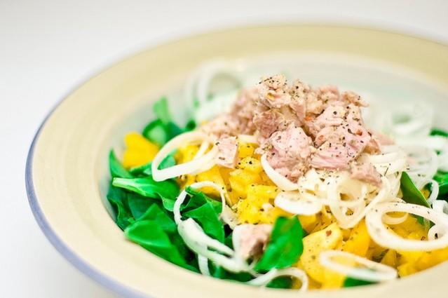 Eating only two large meals a day- breakfast and lunch- can help manage type 2 diabetes better than the normally recommended six smaller ones, a new study says. Healthy Meal, Tuna salad