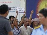 Protesters chant anti-China slogans as they march during an anti-China protest in Vietnam's southern Ho Chi Minh city (Reuters)