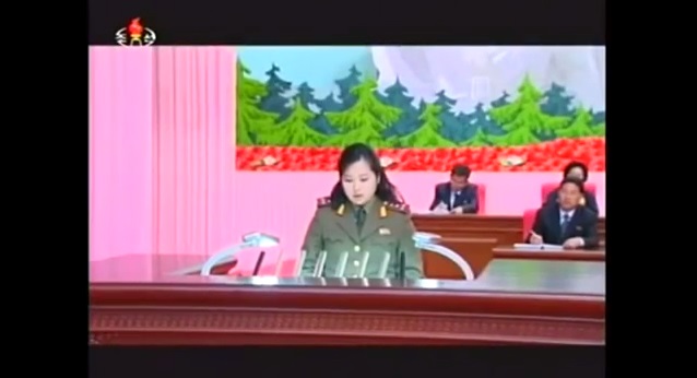 North Korean Leader Kim Jong-un's ex-girlfriend who was believed to have be executed by the leader last year, was shown speaking recently on national TV.