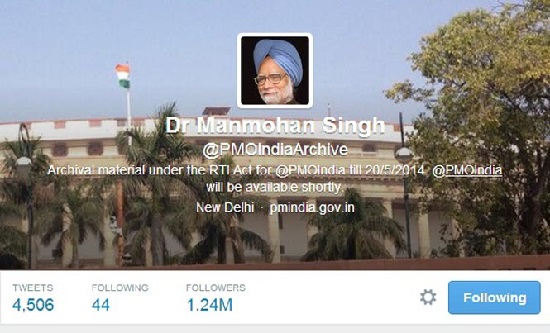 BJP Calls PMs Twitter Account National Asset, Criticizes Manmohan Singh's Staff