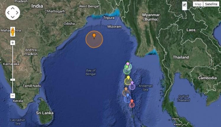 An earthquake measuring 6 on the Richter scale has hit the Bay of Bengal Wednesday night. (Google Maps) An earthquake measuring 6 on the Richter scale has hit the Bay of Bengal Wednesday night.