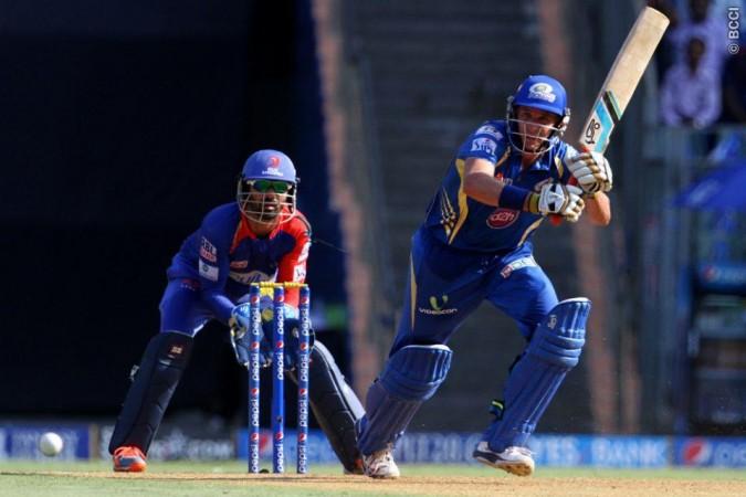 Mumbai Indians opener Michael Hussey plays a shot through the onside during his brilliant 56 against the Delhi Daredevils, 23 May Michael Hussey Mumbai Indians