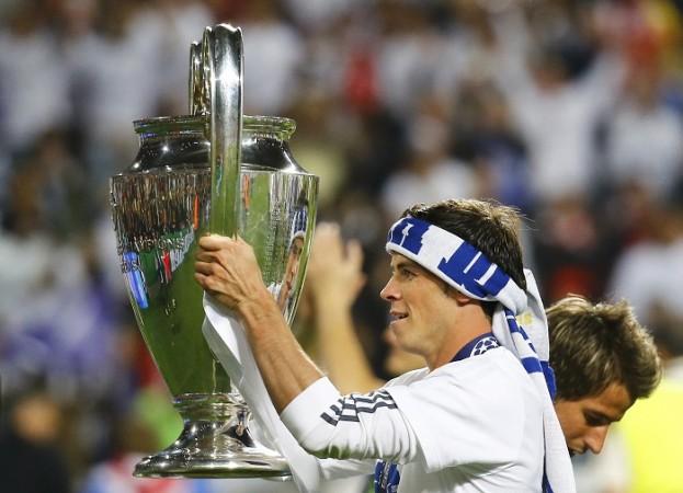 Real Madrid forward Gareth Bale with the Champions League trophy, 24 May Gareth Bale Real Madrid