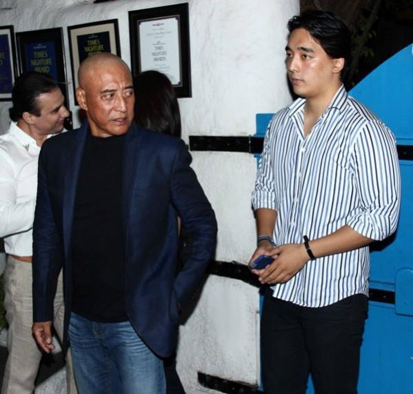 Danny Denzongpa with son at 'Heropanti' sucess party Danny Denzongpa with son at 'Heropanti' sucess party