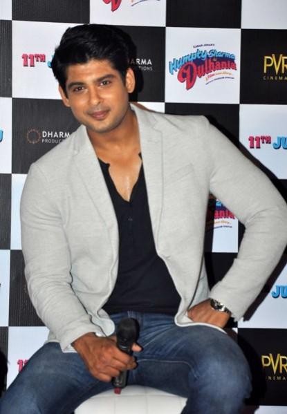 Siddharth Shukla at the trailer launch of Siddharth Rana at Trailer launch of upcoming film 'Humpy Sharma Ki Dulhania'