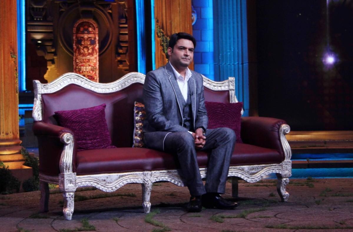 Comedian Kapil Sharma on the sets of Anupam Kher's  Kapil Sharma
