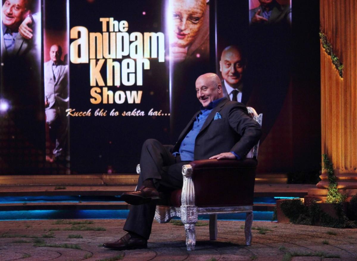 Anupam Kher on the sets of  Anupam Kher