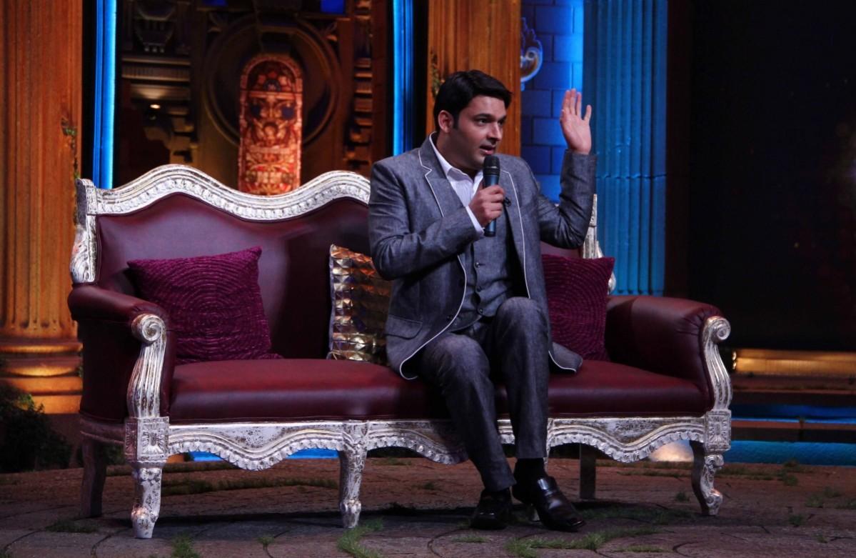 Comedian Kapil Sharma on the sets of Anupam Kher's  Kapil Sharma