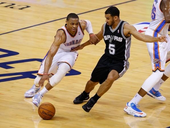 Oklahoma City Thunder's Russell Westbrook drives to the basket. Russell Westbrook OKC Thunder