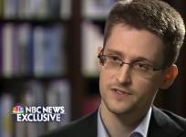 Former U.S. defense contractor Edward Snowden is seen during an interview with