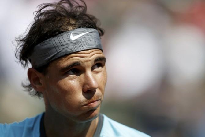 Rafael Nadal looks on during his match at the French Open. Rafael Nadal French Open