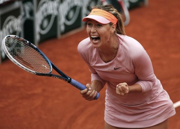 Maria Sharapova celebrates her win over Samantha Stosur in the fourth round of the French Open, 1 June Maria Sharapova French Open
