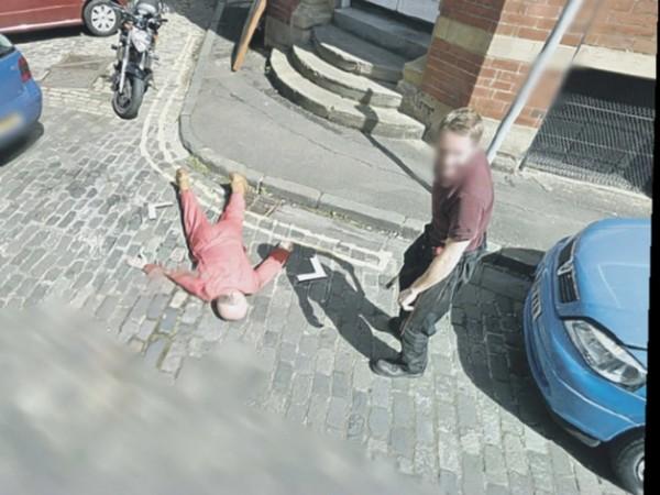 The 'murder scene' hoax caught on Google Street View. The hoax 'murder scene' in an Edinburgh street was caught on Google's Street View.
