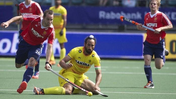 Indian skipper Sardar Singh in action against England in the hockey World Cup. Sardar Singh Hockey