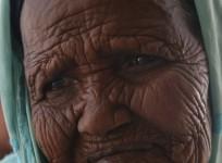 Aged woman, wrinkles