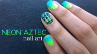 neon-aztec-nail-art