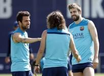 Cesc Fabregas Gerard Pique Barcelona Carles Puyol