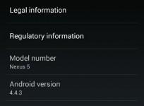 Google Nexus 5 with Android 4.4.3 KitKat KTU84M update