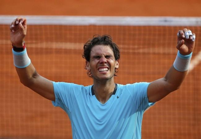 Rafael Nadal celebrates after winning his men's singles final match against Novak Djokovic. Rafael Nadal Celebrates