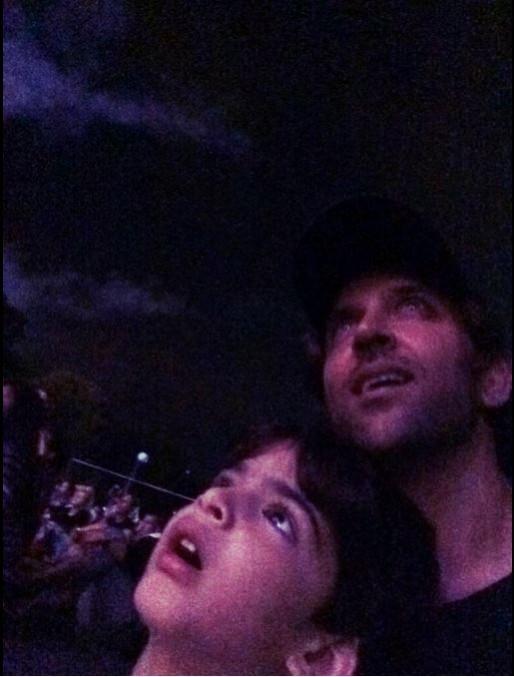 Hrithik Roshan with his son in Disneyland Hrithik Roshan
