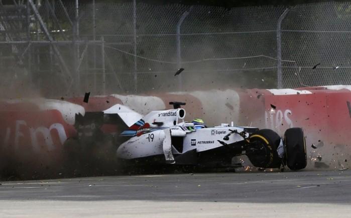 Williams' Felipe Massa crashes during the Canadian GP. Felipe Massa Crash