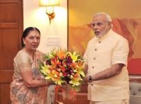 Anandiben Patel meets Narendra Modi