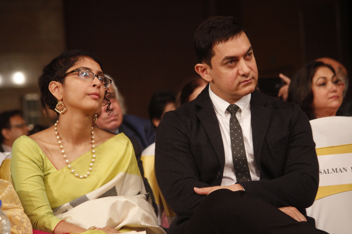 Kiran Rao and Aamir Khan at the book launch Dilip Kumar's autobiography
