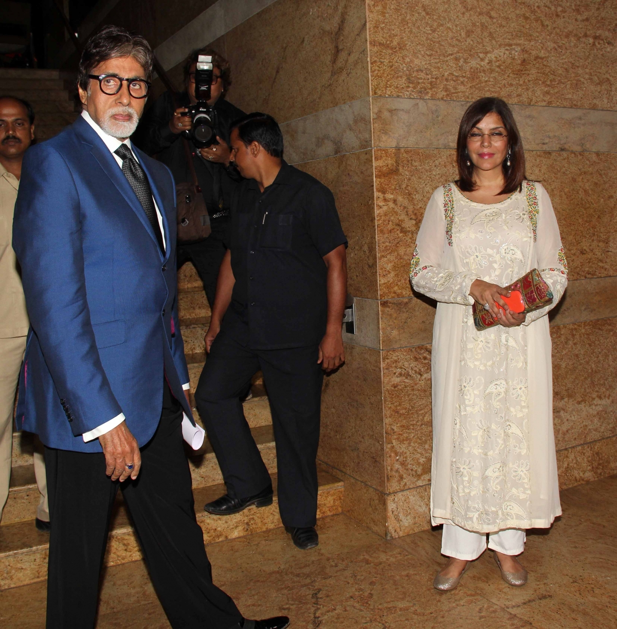 Amitabh Bachchan with Zeenat Aman at the book launch Dilip Kumar's autobiography