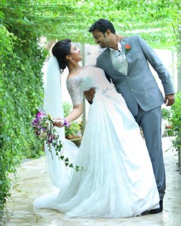 Amala Paul and A.L. Vijay on their engagement day Amala Paul and A.L. Vijay on their engagement day