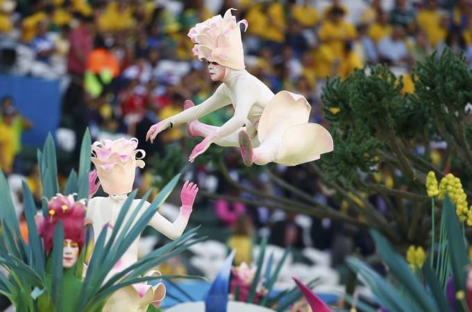 Performers participate in the opening ceremony of the 2014 World Cup at the Corinthians arena in Sao Paulo 2014 World Cup opening ceremony