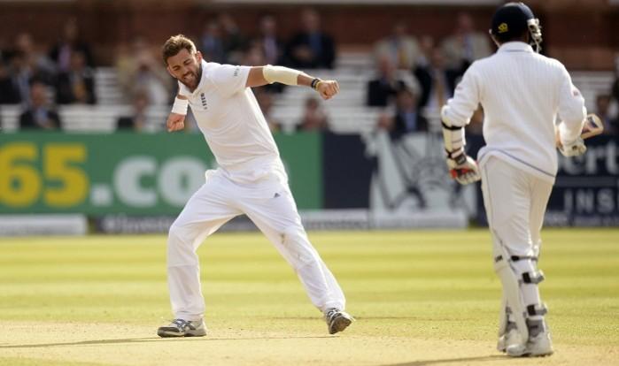 England's Liam Plunkett celebrates after dismissing Sri Lanka's Prasanna Jayawardena at Lord's. Liam Plunkett