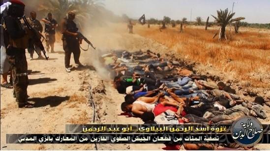 ISIL militants killing captured Iraqi soldiers ISIL militants killing captured Iraqi soldiers
