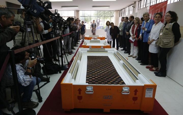 A pre-Inca, Paracas textile, one of the four artefacts recently repatriated from Gothenburg, is displayed to the media at the MNAAHP in Lima (Reuters) A pre-Inca, Paracas textile, one of the four artefacts recently repatriated from Gothenburg, is displayed to the media at the MNAAHP in Lima (Reuters)