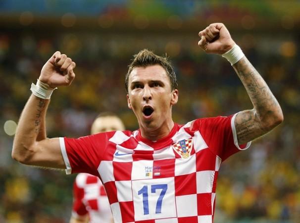 Croatia's Mario Mandzukic celebrates after scoring brace against Cameroon. Mario Mandzukic