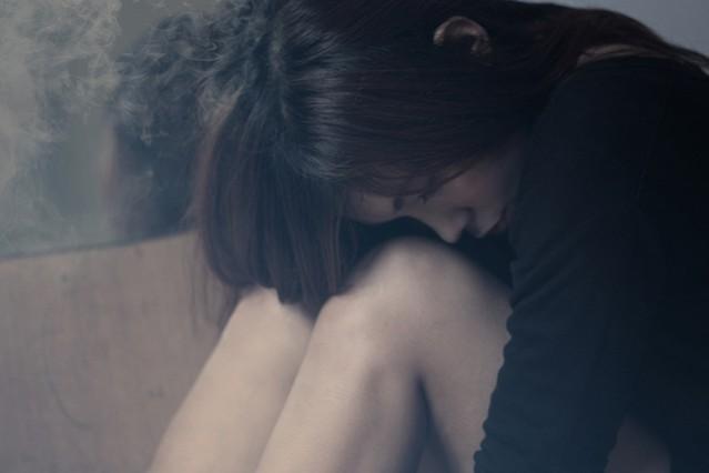 Sad, depressed woman