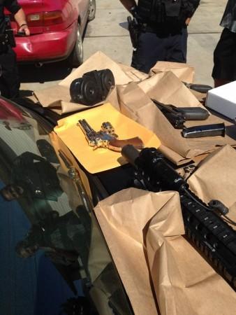 Weapons and Ammo seized in the raid Weapons and Ammo seized in the raid