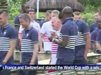french-players-take-a-stroll-ahead-of-clash-with-swiss