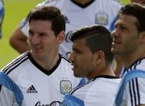 Lionel Messi Sergio Aguero Martin Demichelis Argentina