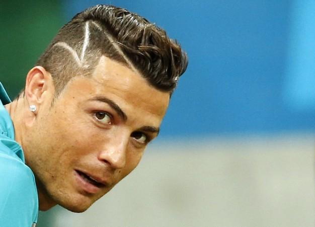Portugal's Cristiano Ronaldo looks on during a training session. Cristiano Ronaldo